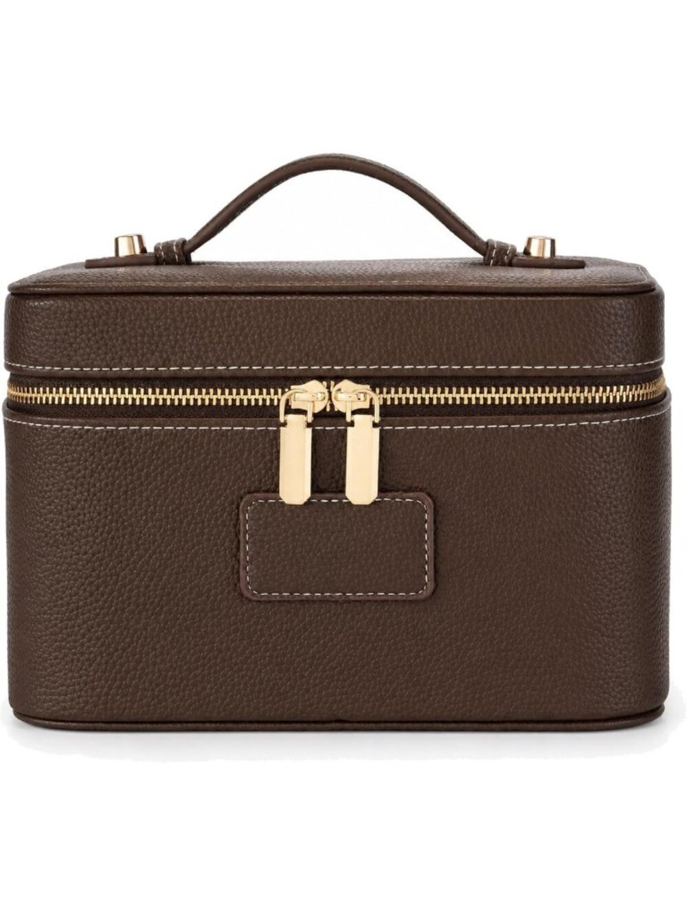 Stylish Waterproof Makeup Bag - Travel Toiletry Organizer with Brush Holder